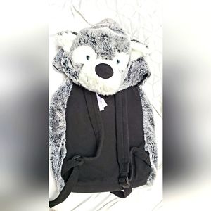 Plush Backpack, Wolf, Bookbag, 14 inches, Gift for Kids, Plush Toy